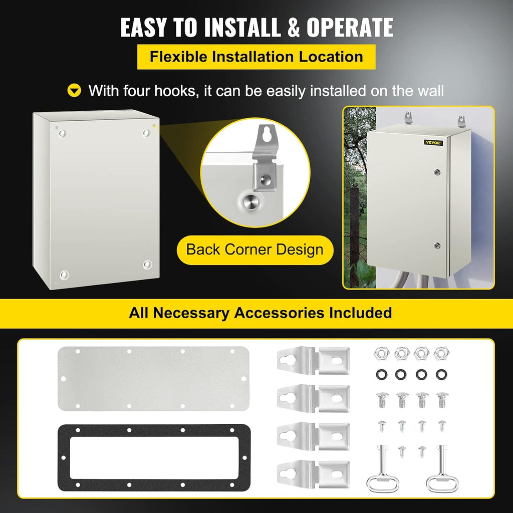 24 x 16 x 10'' NEMA 4X Steel Electrical Enclosure F514096