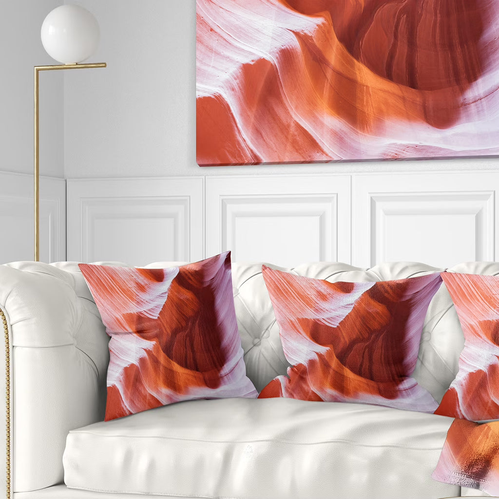 Brown Landscape Photography Throw Pillow Q9842
