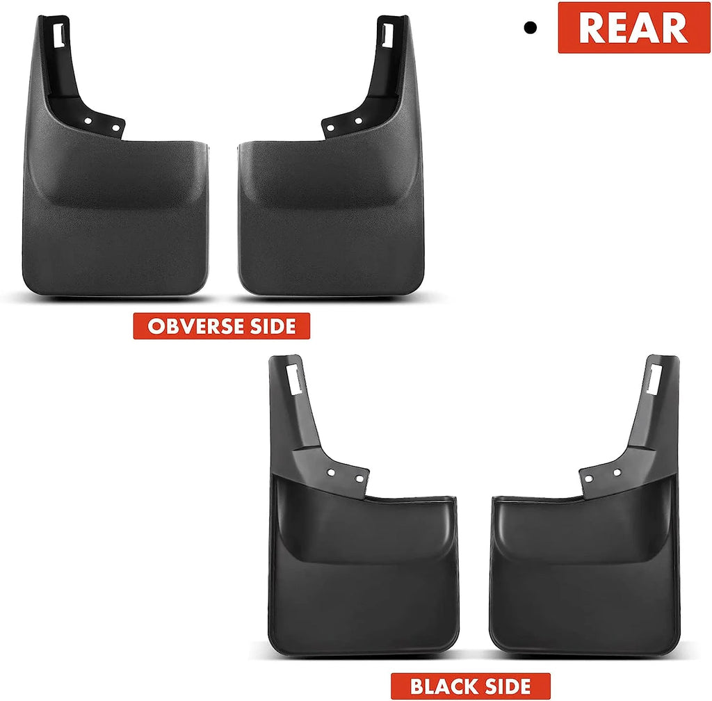 Set of 4 Mud Flaps with Hardware Kits for Pickup J267