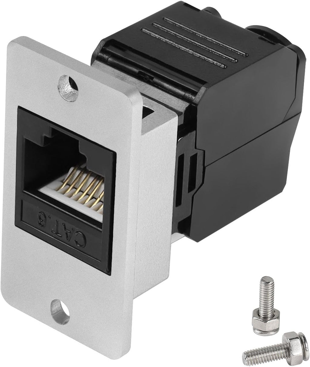 CAT6 RJ45 Female Panel Mount Ethernet Connector Y3795