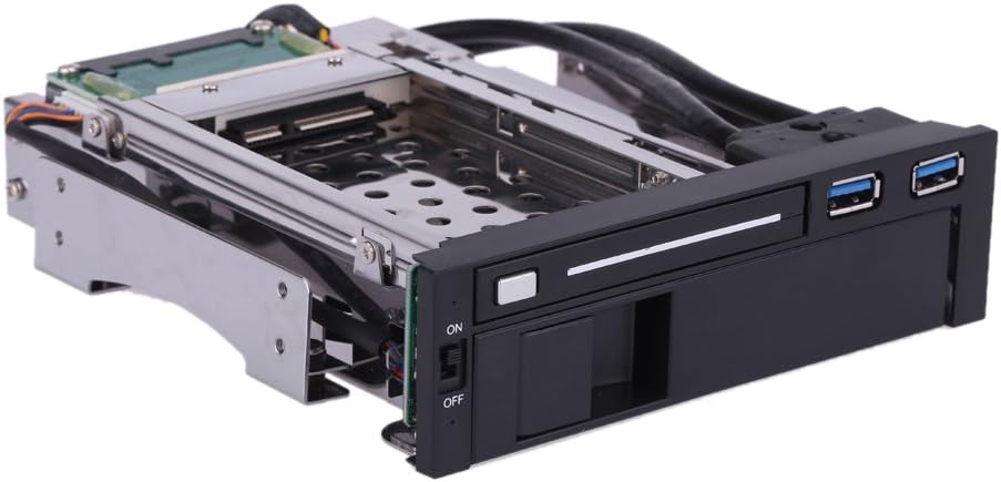Dual Bay 3.5 + 2.5 Inch SATA III Hard Drive SSD Tray Caddy Internal Mobile Rack Enclosure Docking Station with USB 3.0 Port Hot Swap Pack of 2 C722