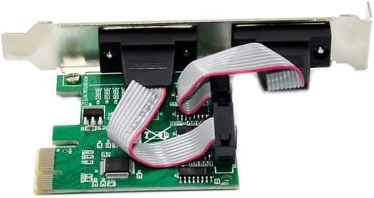 PCI-E 2-Port Dual DB9 Serial RS232 PCIe Adapter Card H298