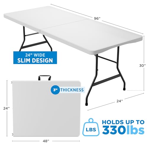 White Plastic Folding Table M958