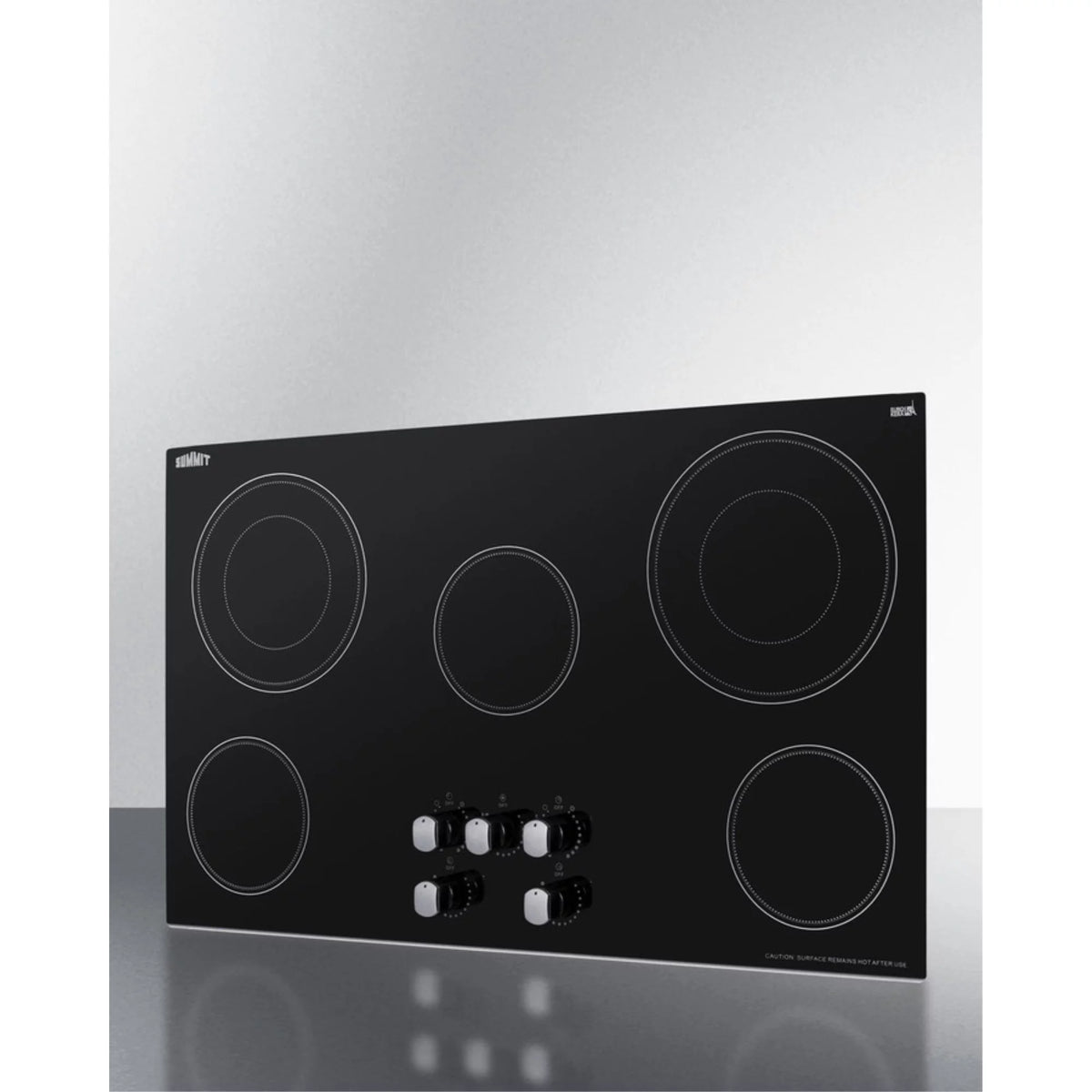36 in. 5-Burner Radiant Cooktop, Black J154434