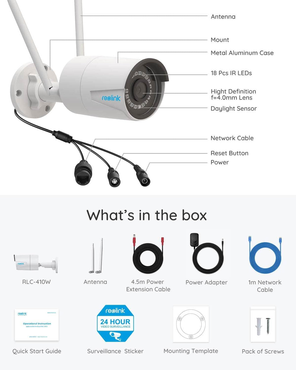 4MP Plug-in WiFi Security Camera Outdoor S485