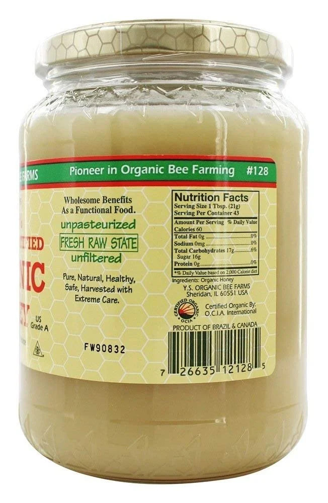 Certified Organic Raw Honey 32oz Pack of 2 S963