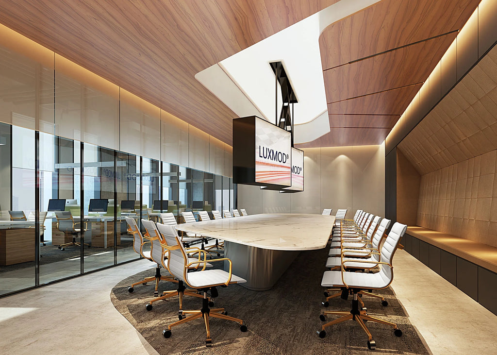 White Leather Adjustable Swivel Office Chair P9608