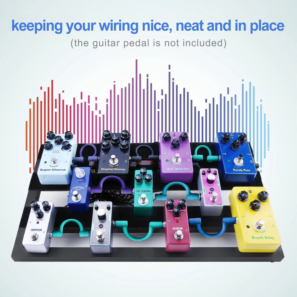 Large Aluminum Alloy Guitar Effect Pedal Board with Carry Bag O9565