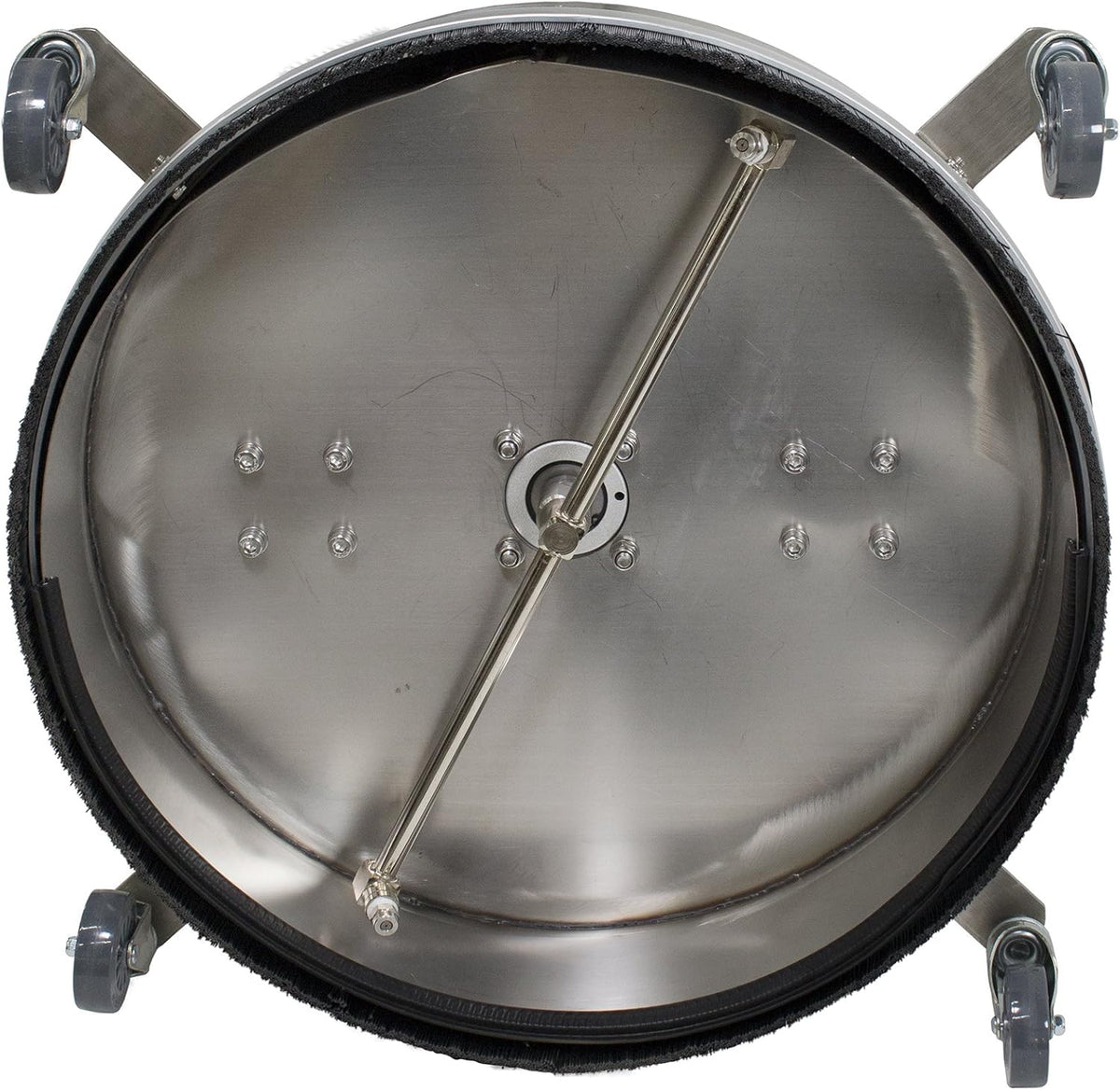 21" Stainless Steel Surface Cleaner with Vacuum Port, Wheels, and Wand Pressure Washer Attachment 4000 PSI B2502