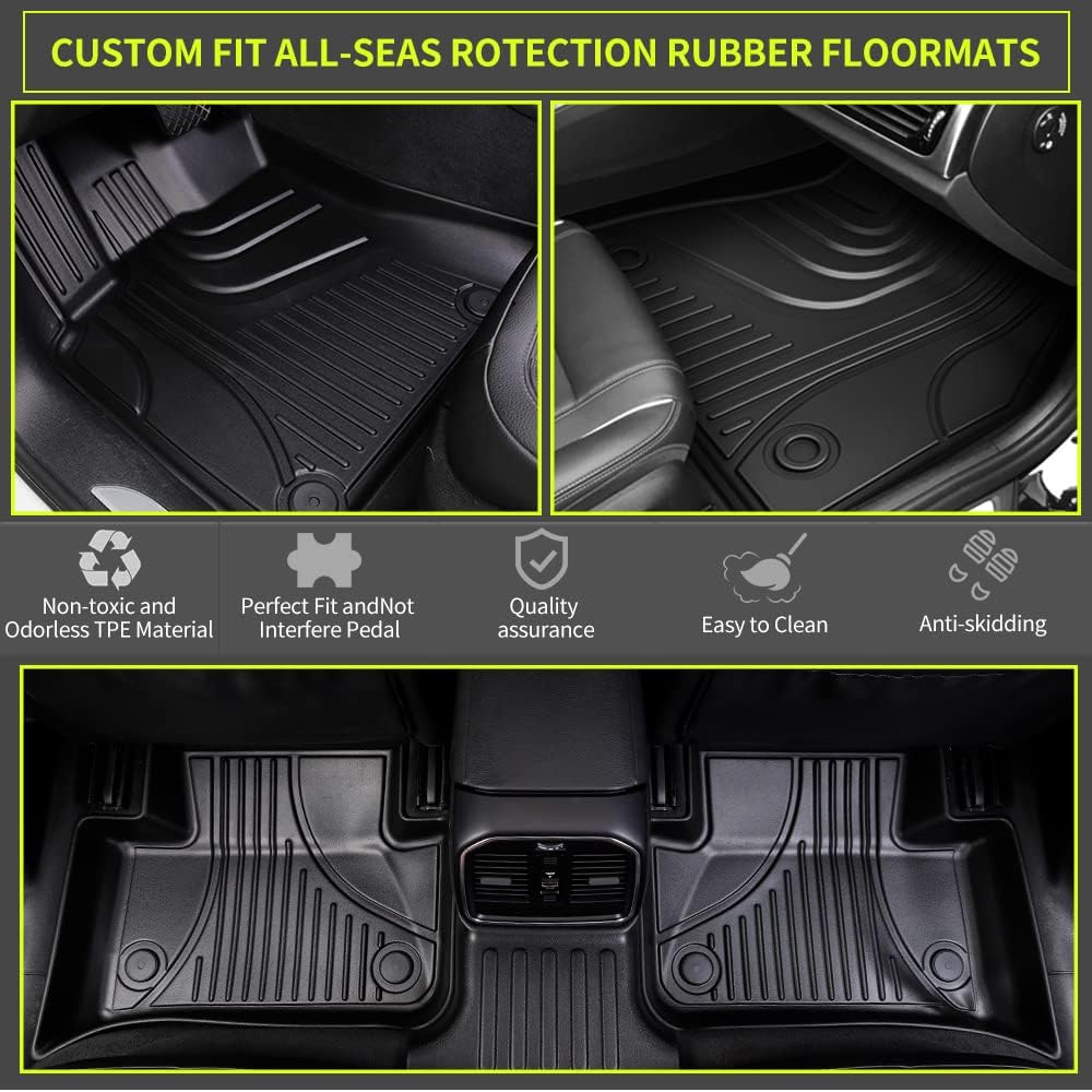 Black TPE All Weather Car Floor Liners L433