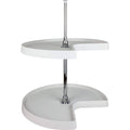 24 inch Diameter Kidney Plastic Lazy Susan Set with Chrome Hubs C9145