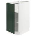 White Bodbyn Dark Green Base Cabinet with Shelves X8181