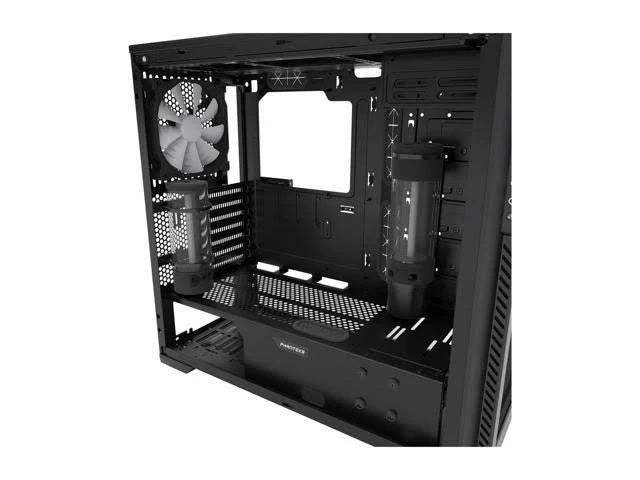 Satin Black ATX Mid Tower Case with Tempered Glass Panel Y613258