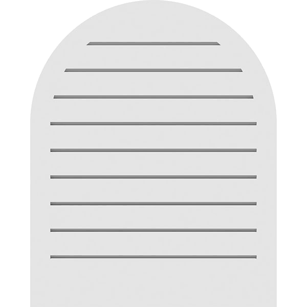 Round Top Surface Mount PVC Gable Vent with Brickmould X44299