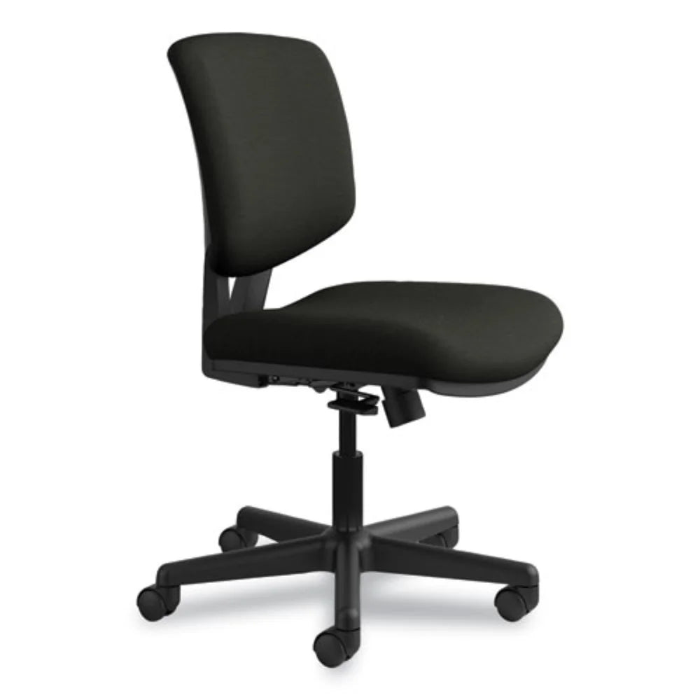 Black Leather Task Chair with Synchro-Tilt J147697