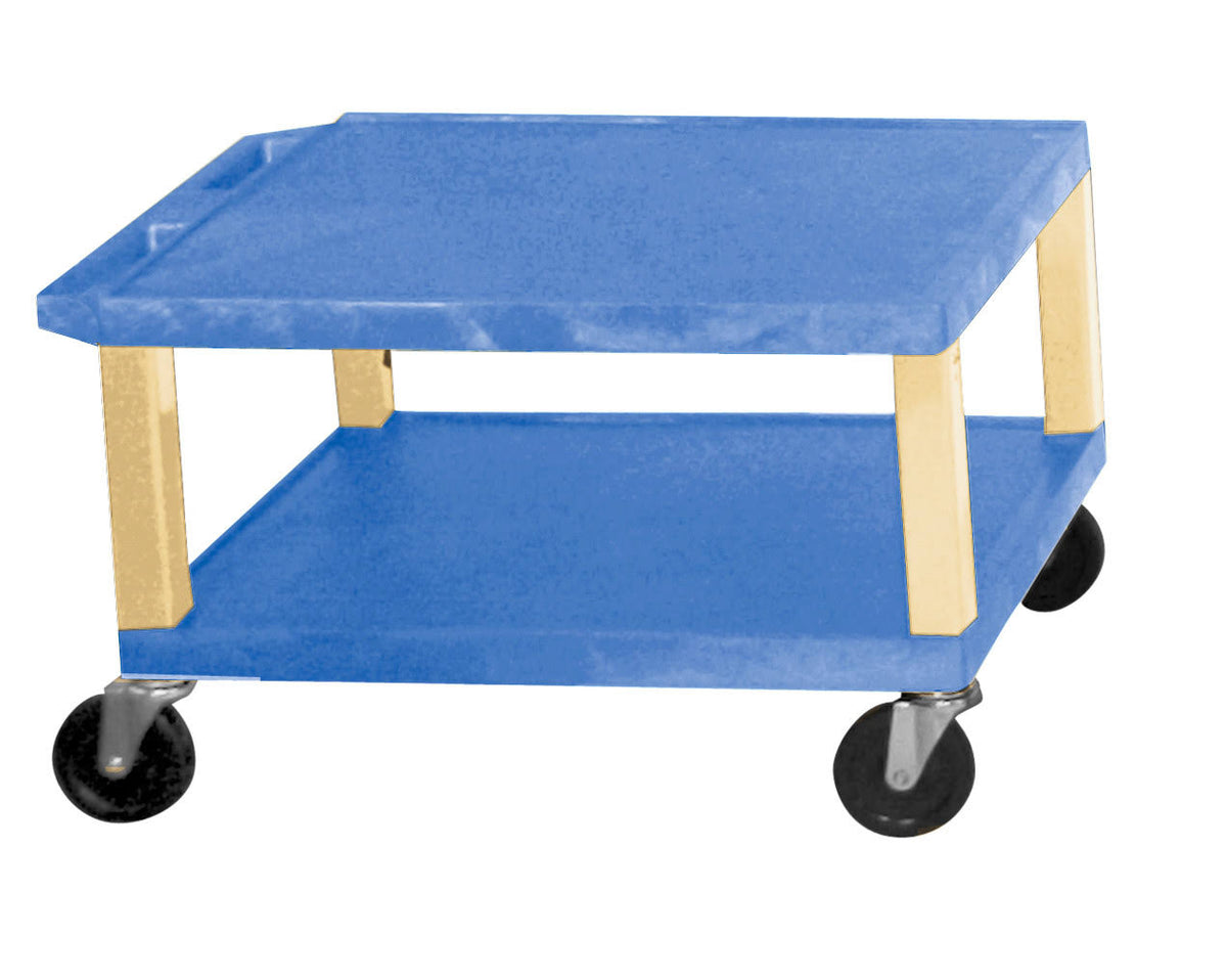 Blue Two Shelf Utility Cart K1577