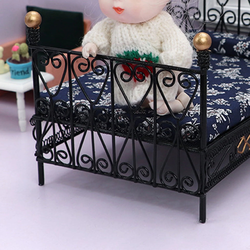 Metal Dollhouse Double Bed W56122