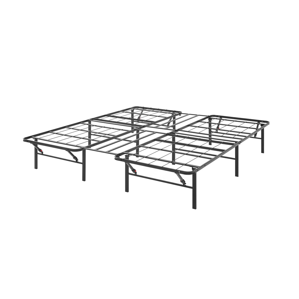 14 Convertible High Platform Metal Bed Frame, Twin/Full, Black Y8934