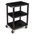 Black 3 Shelf Utility Cart K3134
