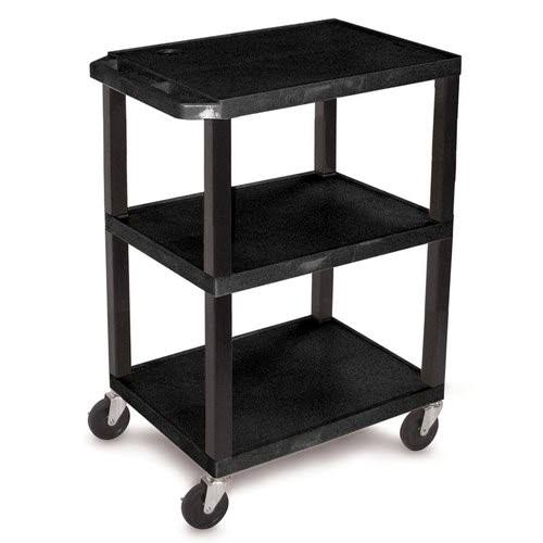 Black 3 Shelf Utility Cart K3134