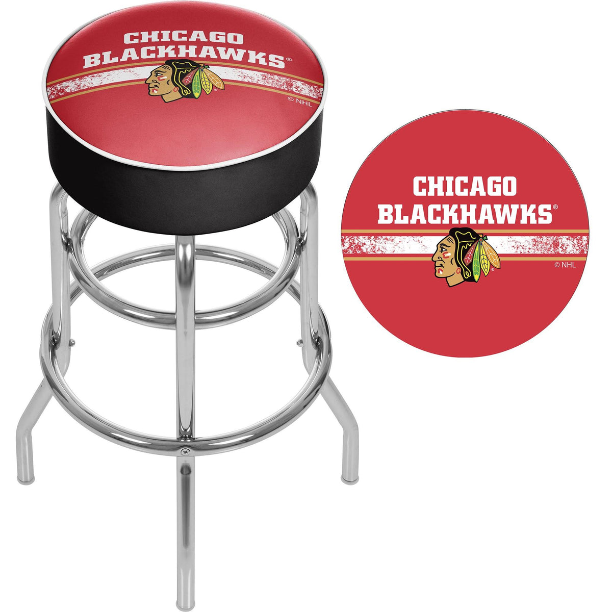 Chrome Bar Stool with Swivel M9408