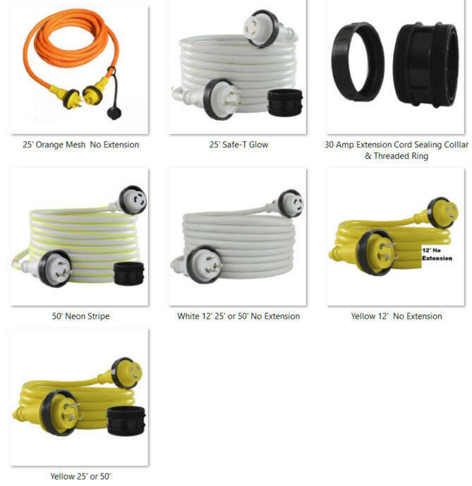 30 Amp Marine Shore Power Cordset with Light Indicator, 50-Feet L236963
