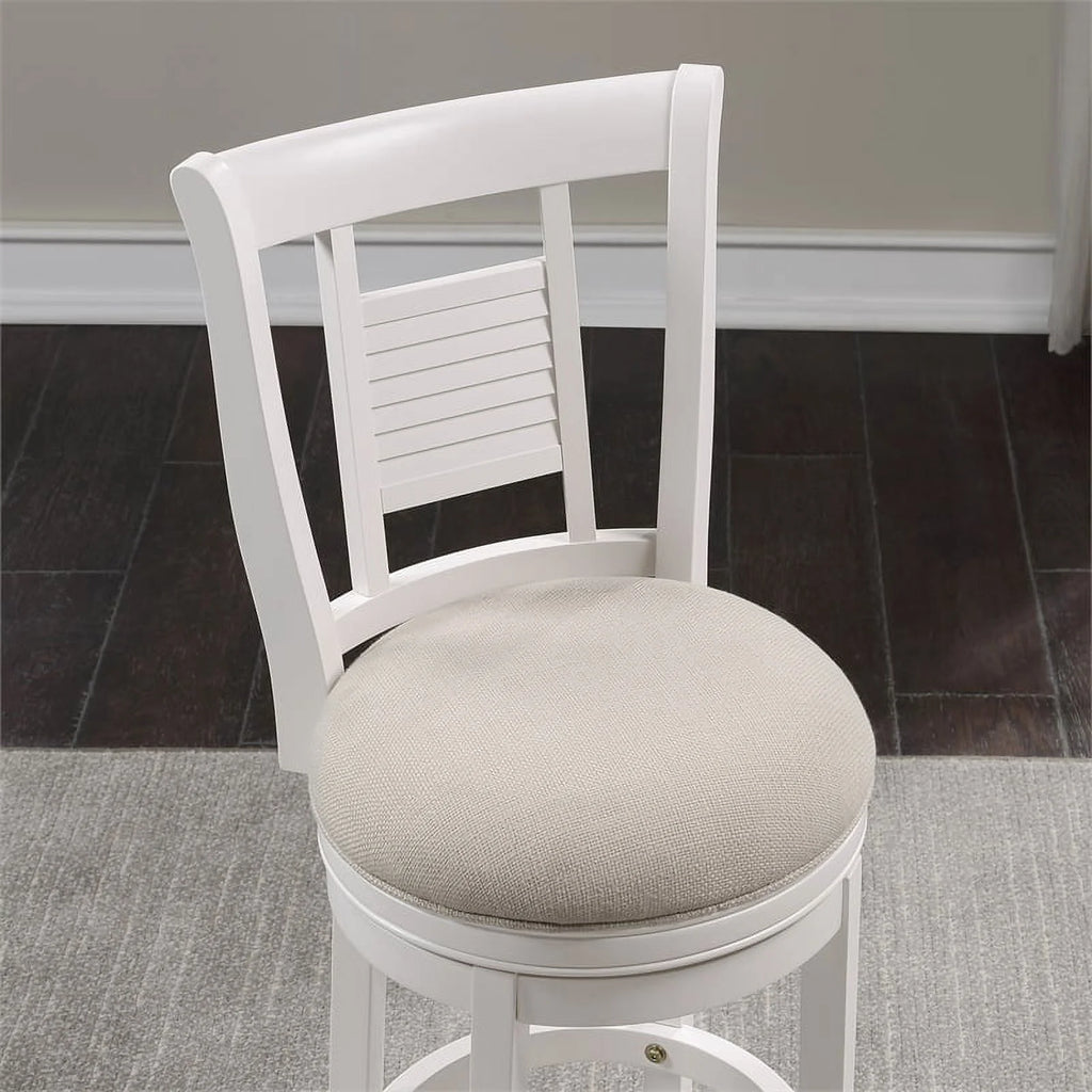 3 Piece Upholstered Solid Wood Swivel Bar Stool Set F67486