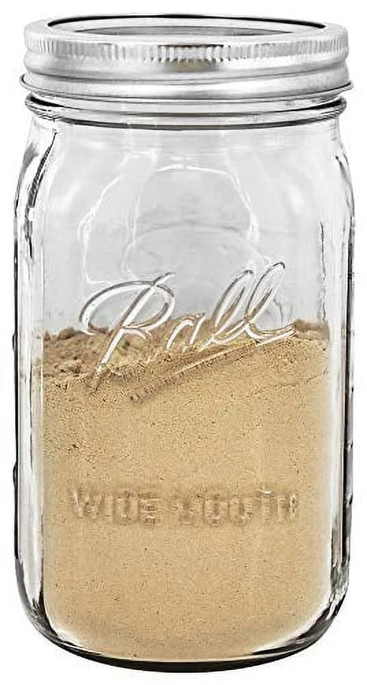 Clear 32 Ounce Quart Jar Set of 12 O553