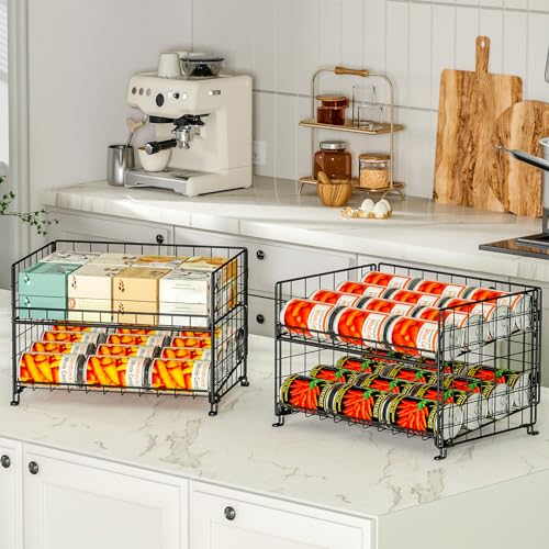 3 Pack Adjustable 2-Tier Can Rack Organizer T9496
