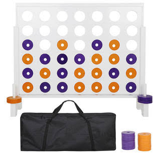 4 in A Row Wooden Board Game with Carry Case G938