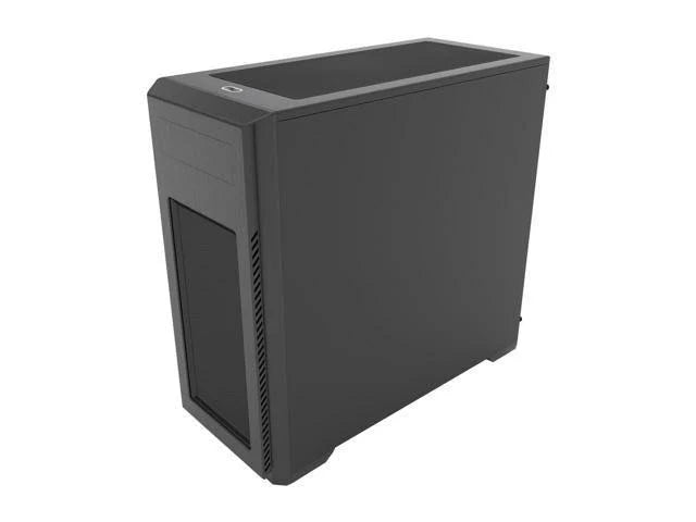 Satin Black ATX Mid Tower Case with Tempered Glass Panel Y613258