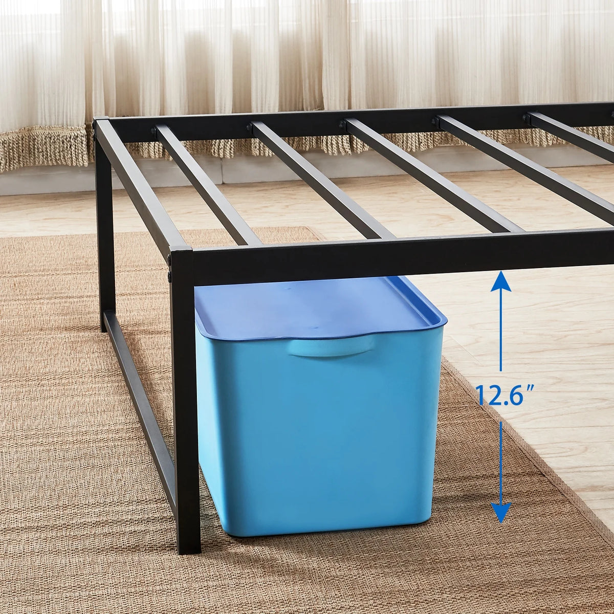 Black Full Size Metal Platform Bed Frame F1898