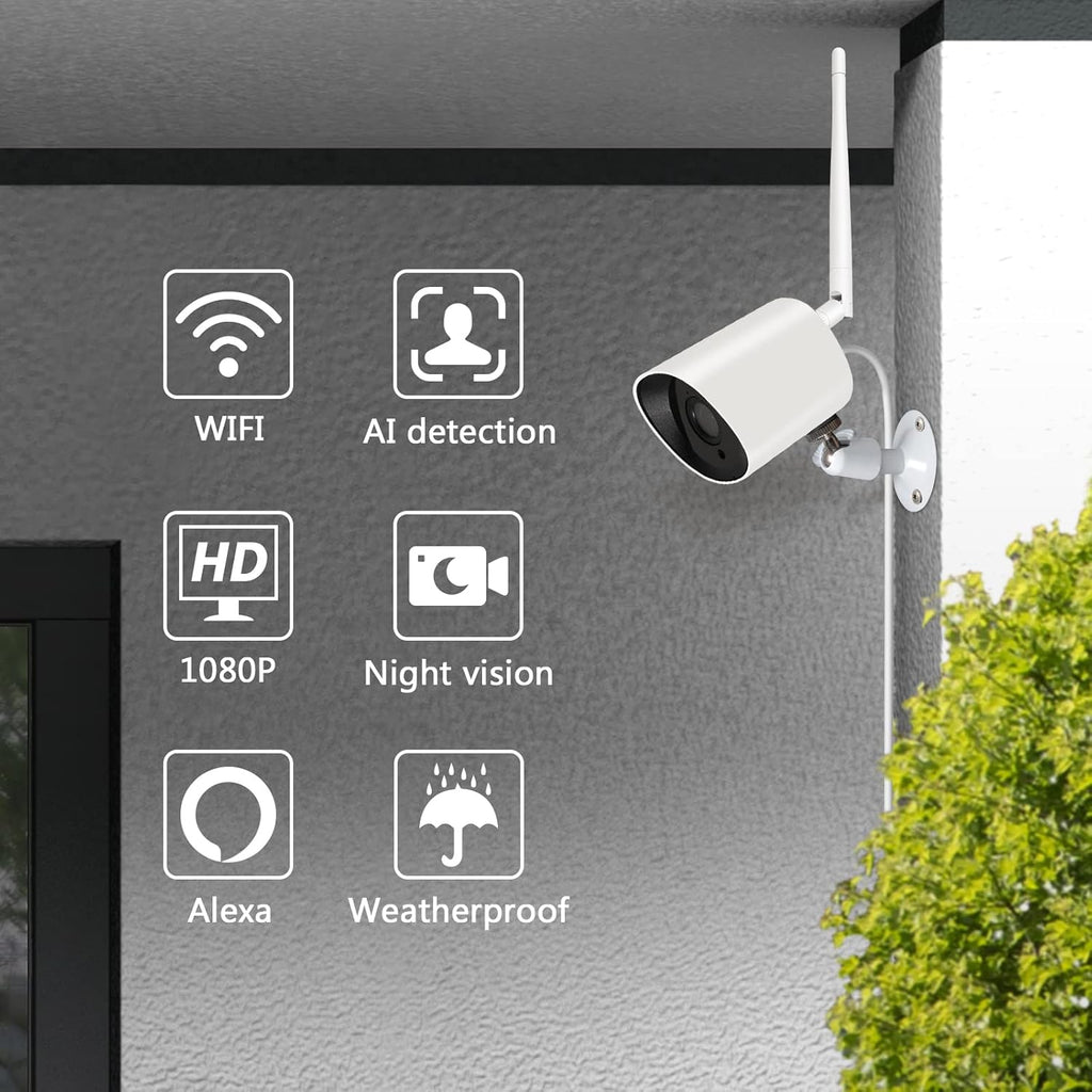 White 1080p Wireless Security Camera 3Pack K231655
