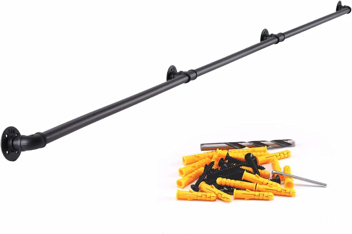 10FT Matte Black Metal Stair Handrail A5665