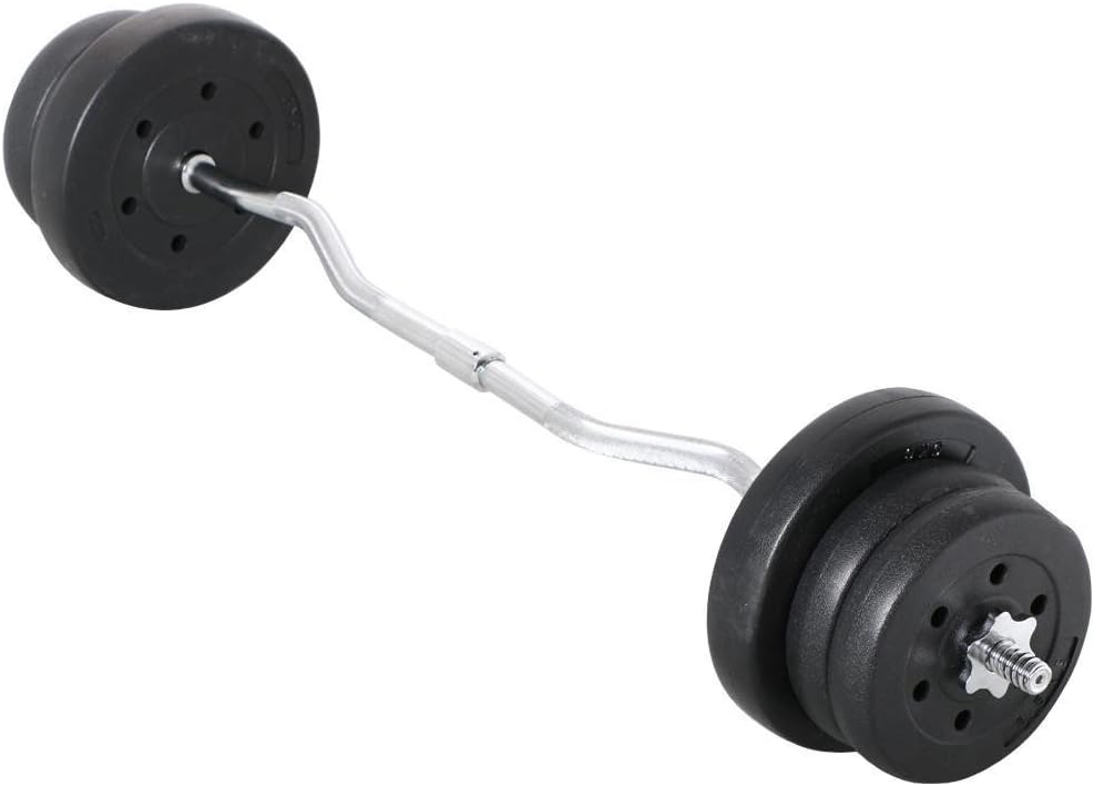 Olympic Bar Barbell Set Adjustable Weight Plates K7531