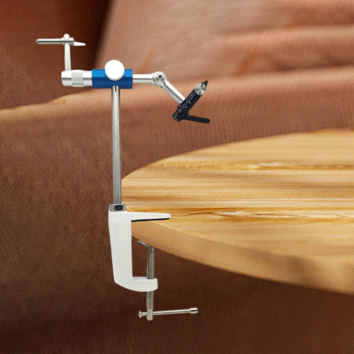 Rotary Fly Tying Vise with C Clamp and Steel Hardened Jaw E81461