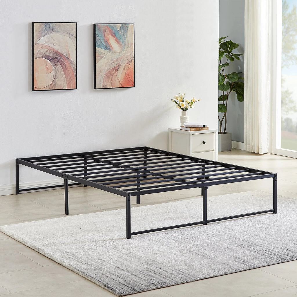 Black Full Size Metal Platform Bed Frame F1898