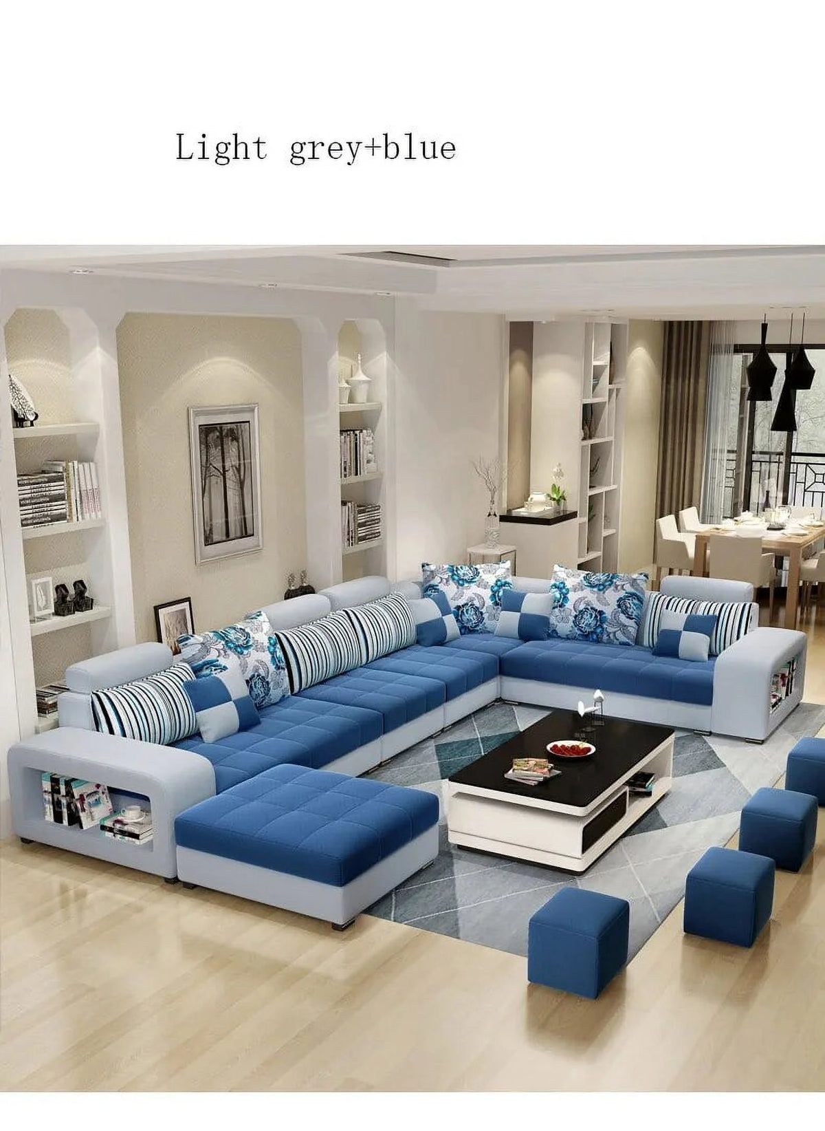 Modern Fabric Sectional Sofa Set T5544