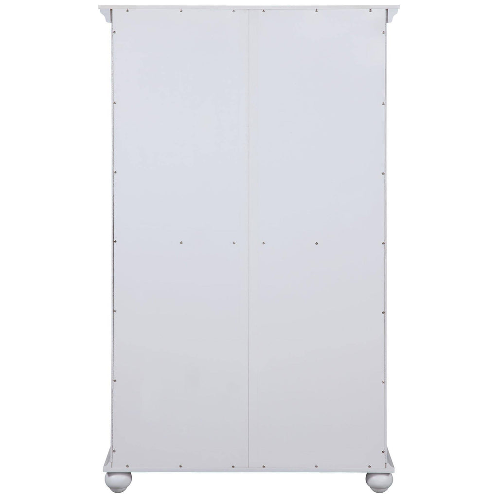 White Bookcase with Sliding Glass Doors Z412530