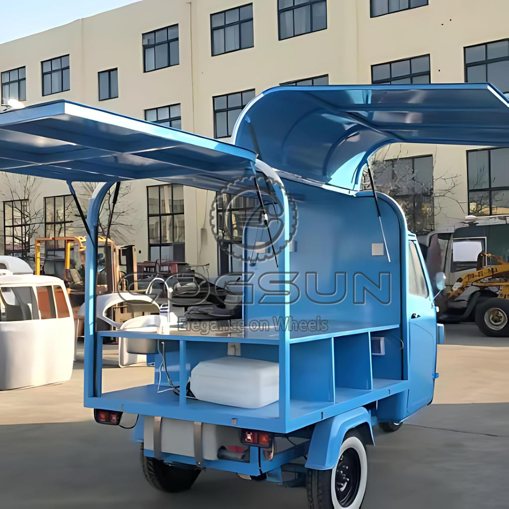 10.5FT Blue Food Trailer with 1 Compartment Sink Q946311