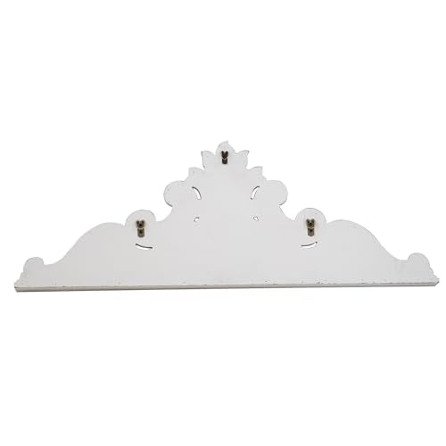 White Wood Floral Carved Wall Sculptures H9777