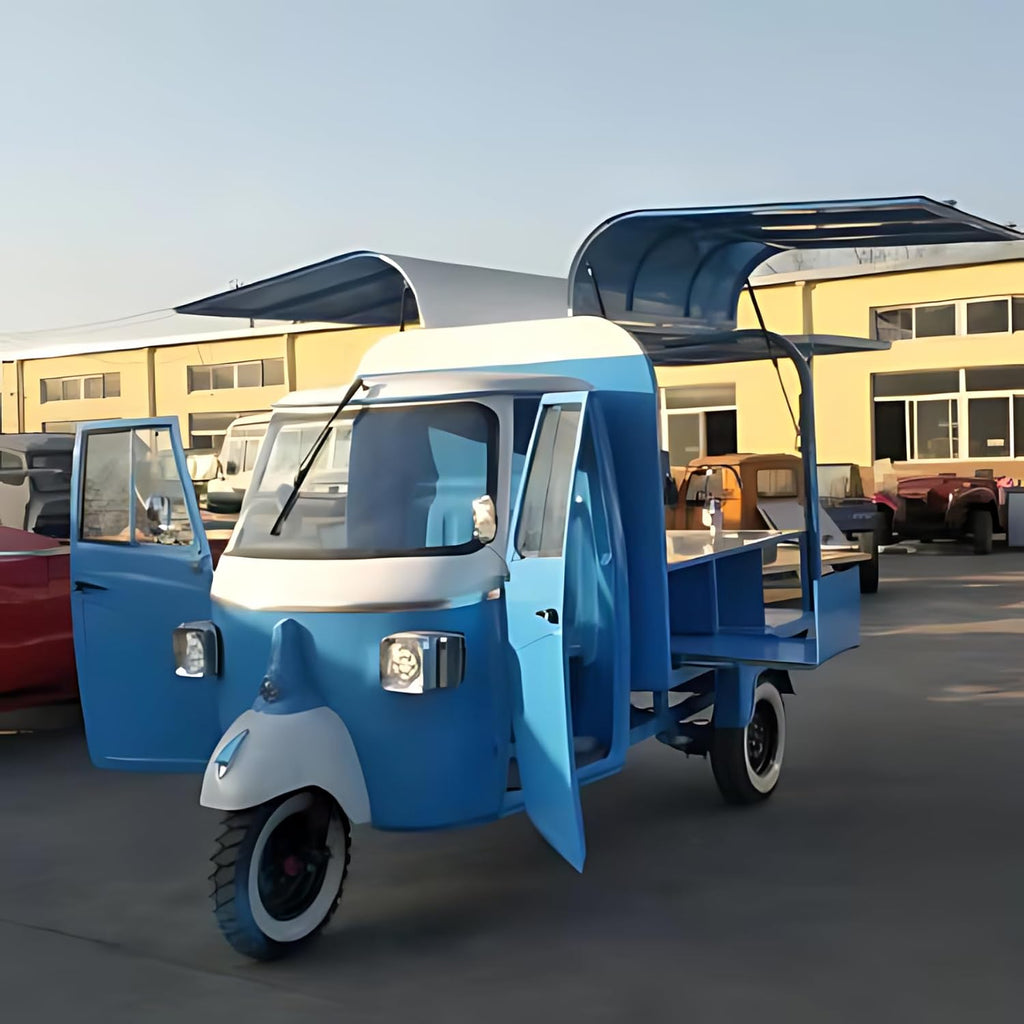 10.5FT Blue Food Trailer with 1 Compartment Sink Q946311