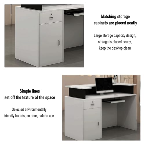 Lockable Wooden Reception Desk with Led Light X980
