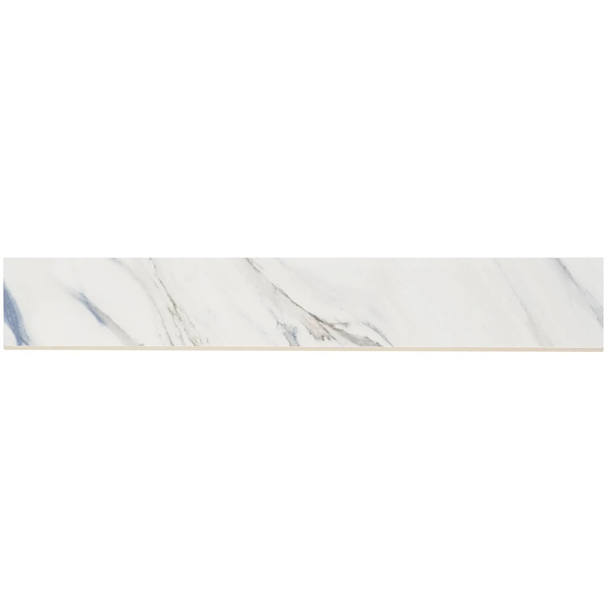 Calacatta Cobalt 3 in. x 24 in. Matte Porcelain Bullnose Tile E7790