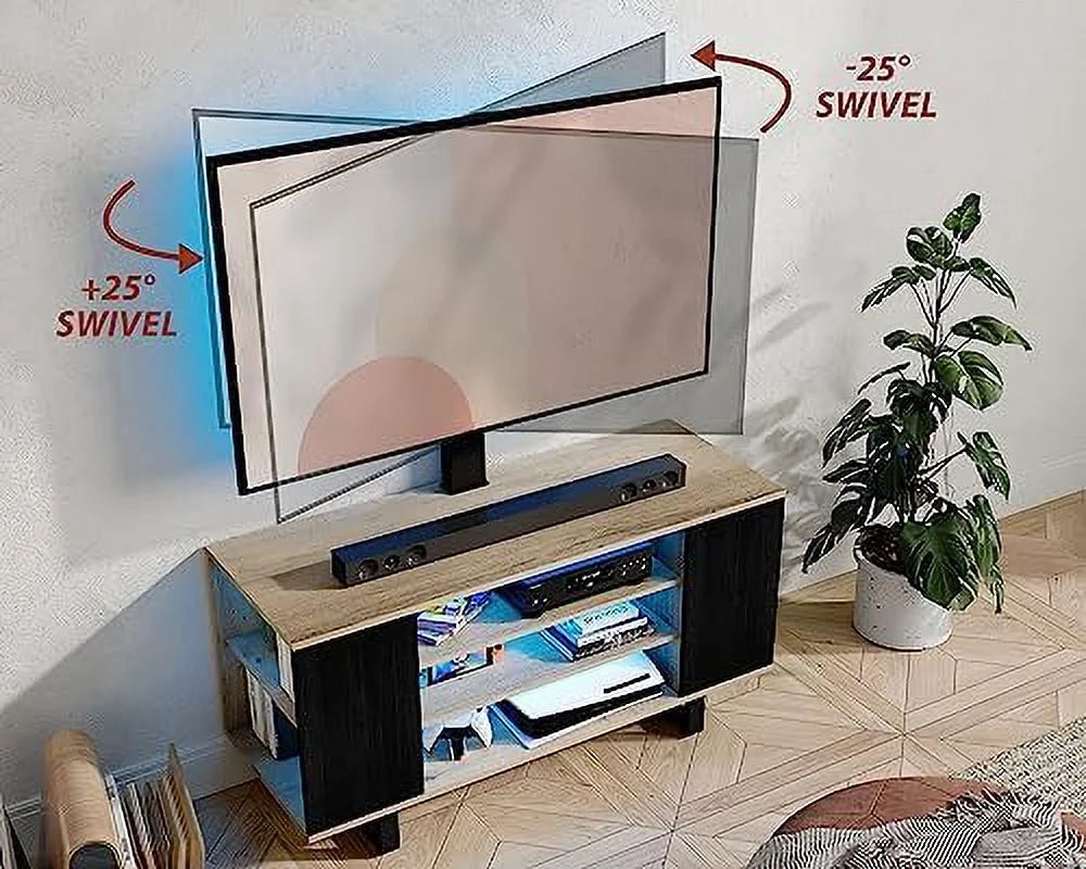 Walnut TV Stand with Mount for 32-70 inch TVs O7042