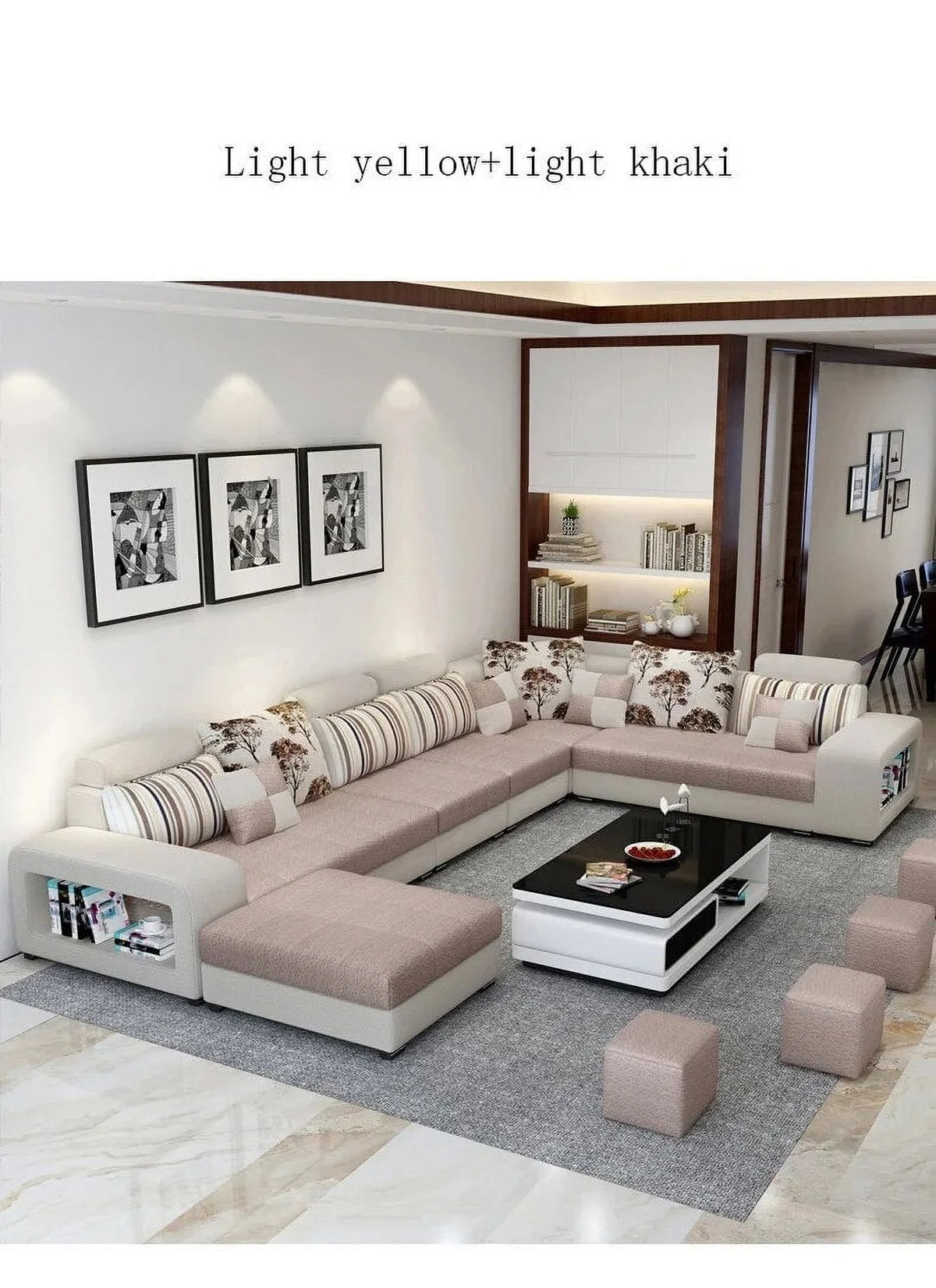 Modern Fabric Sectional Sofa Set T5544