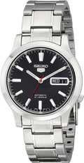 Stainless Steel Automatic Watch with Black Dial J80485