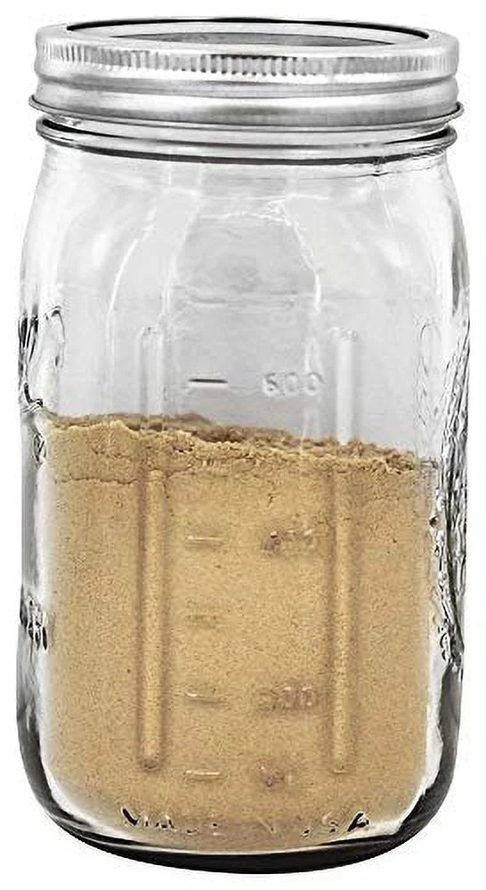 Clear 32 Ounce Quart Jar Set of 12 O553