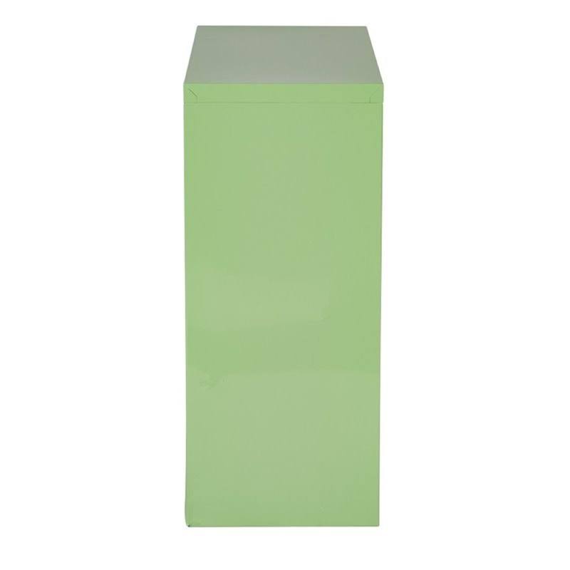 Green 2 Shelf Metal Bookcase G337