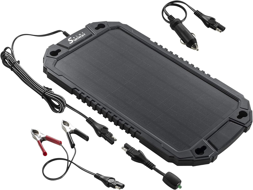 12V 8W Portable Waterproof Solar Car Battery Trickle Charger I733367